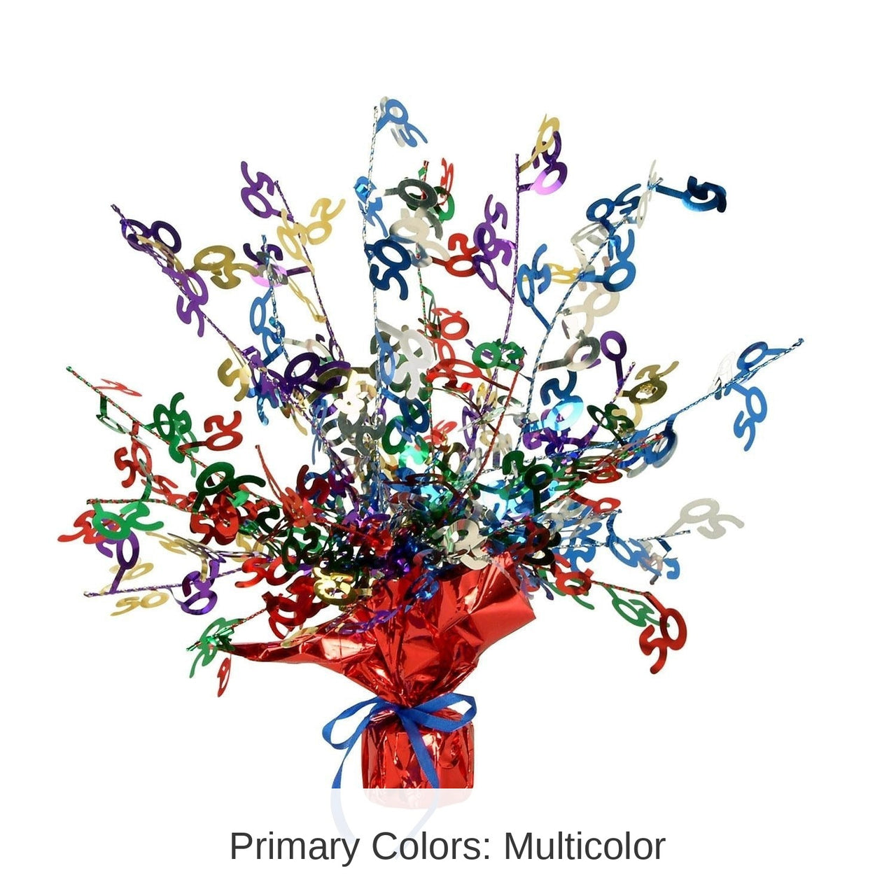 12 Pack Bulk 50th Birthday Party Centerpiece - multi-color