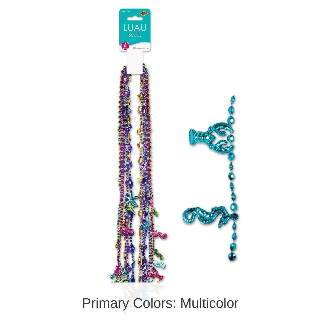 72 Pack Bulk Luau Bead Necklaces