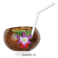 12 Pack Bulk Luau Party Coconut Cup
