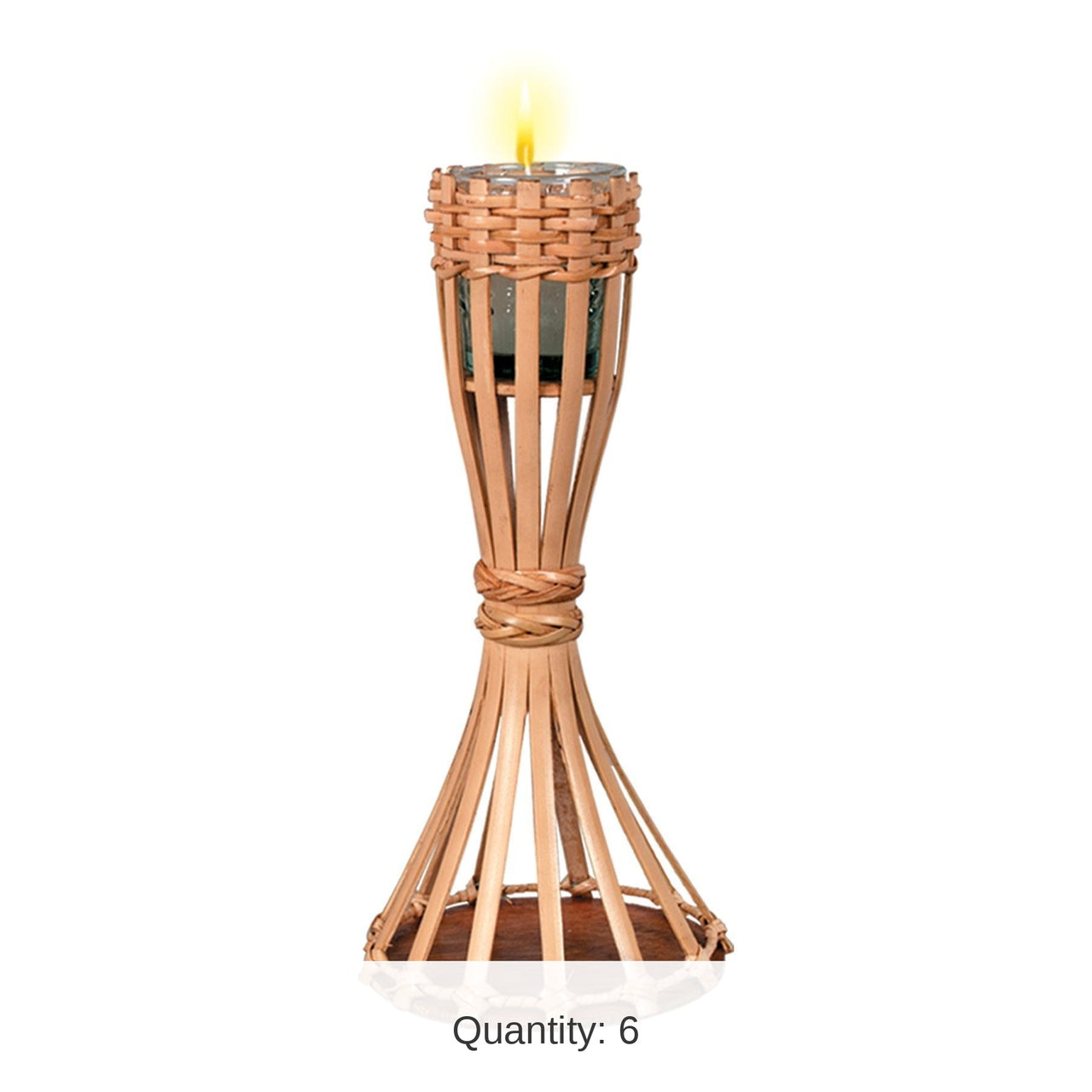 6 Pack Bulk Luau Party Tabletop Bamboo Torch