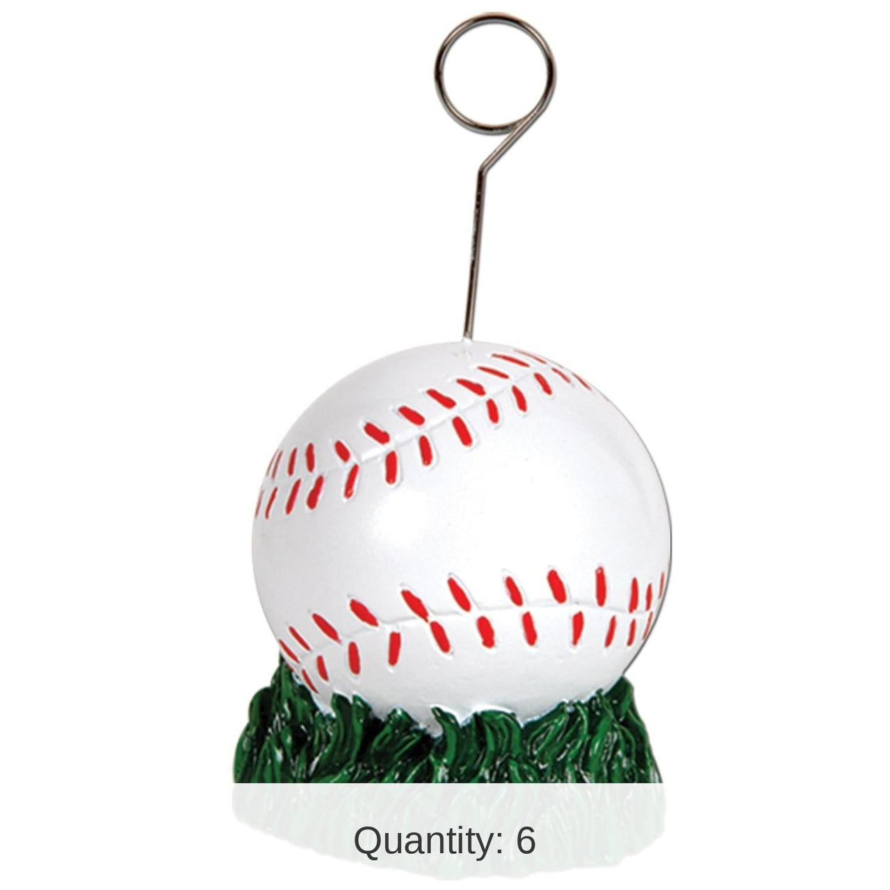 6 Pack Bulk Baseball Party Photo/Balloon Holder