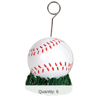 6 Pack Bulk Baseball Party Photo/Balloon Holder