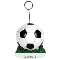 6 Pack Bulk Soccer Ball Party Photo/Balloon Holder