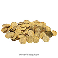 1200 Pack Bulk Plastic Party Coins - gold