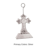 6 Pack Bulk Cross Photo/Balloon Holder - silver