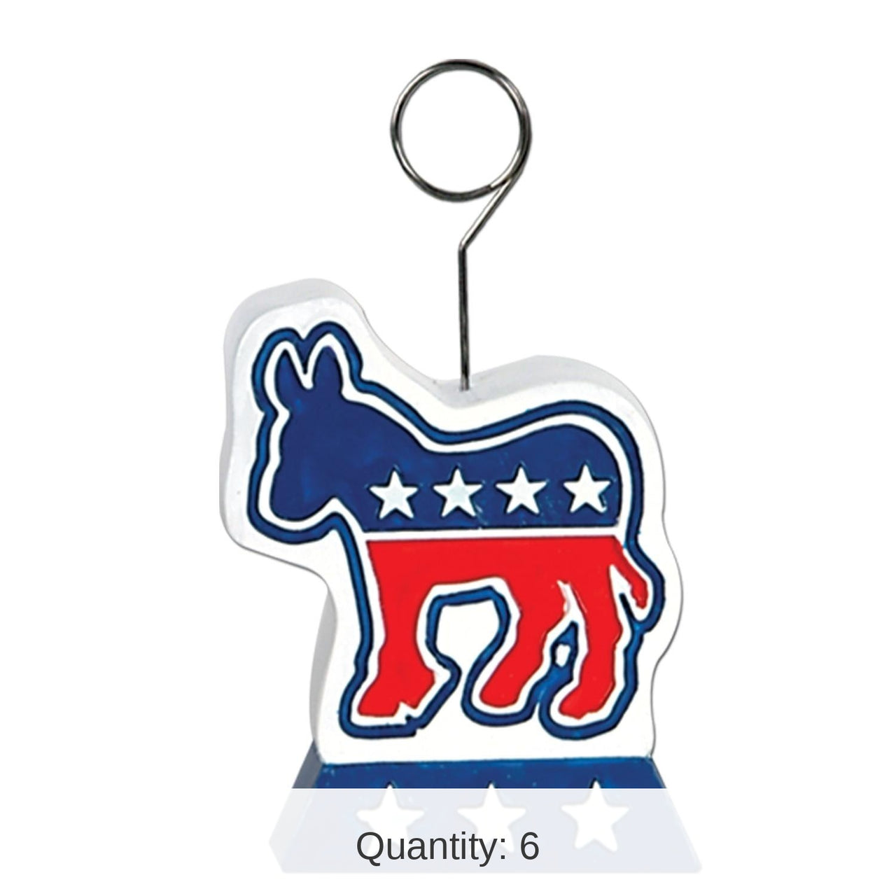 6 Pack Bulk Democratic Photo/Balloon Holder