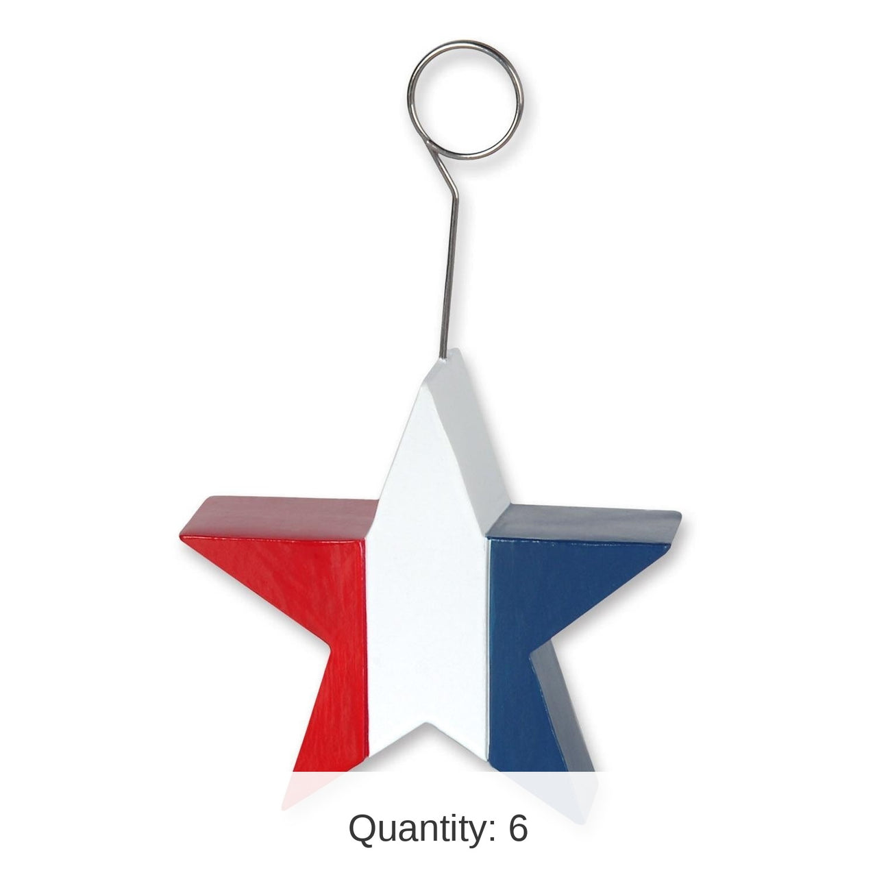 6 Pack Bulk Patriotic Star Photo/Balloon Holder