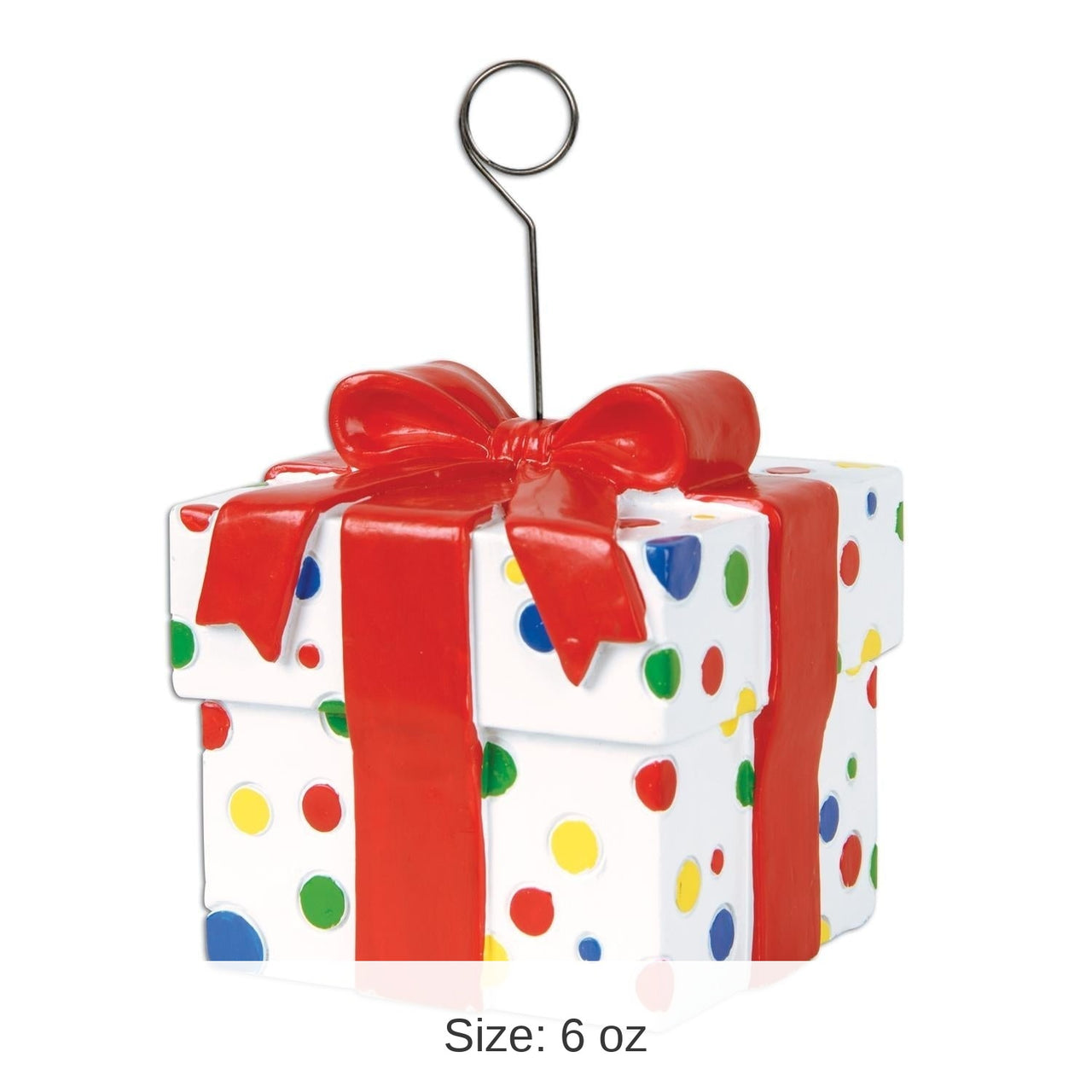 6 Pack Bulk Polka Dots Gift Box Photo/Balloon Holder