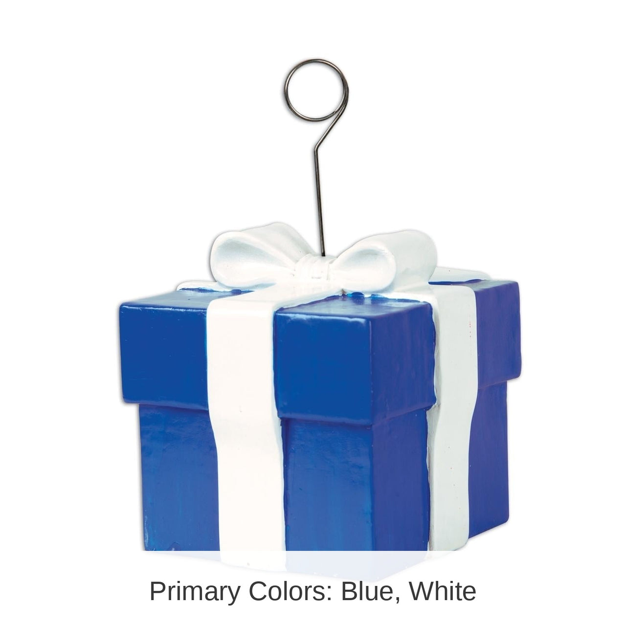 6 Pack Bulk Blue Gift Box Photo/Balloon Holder