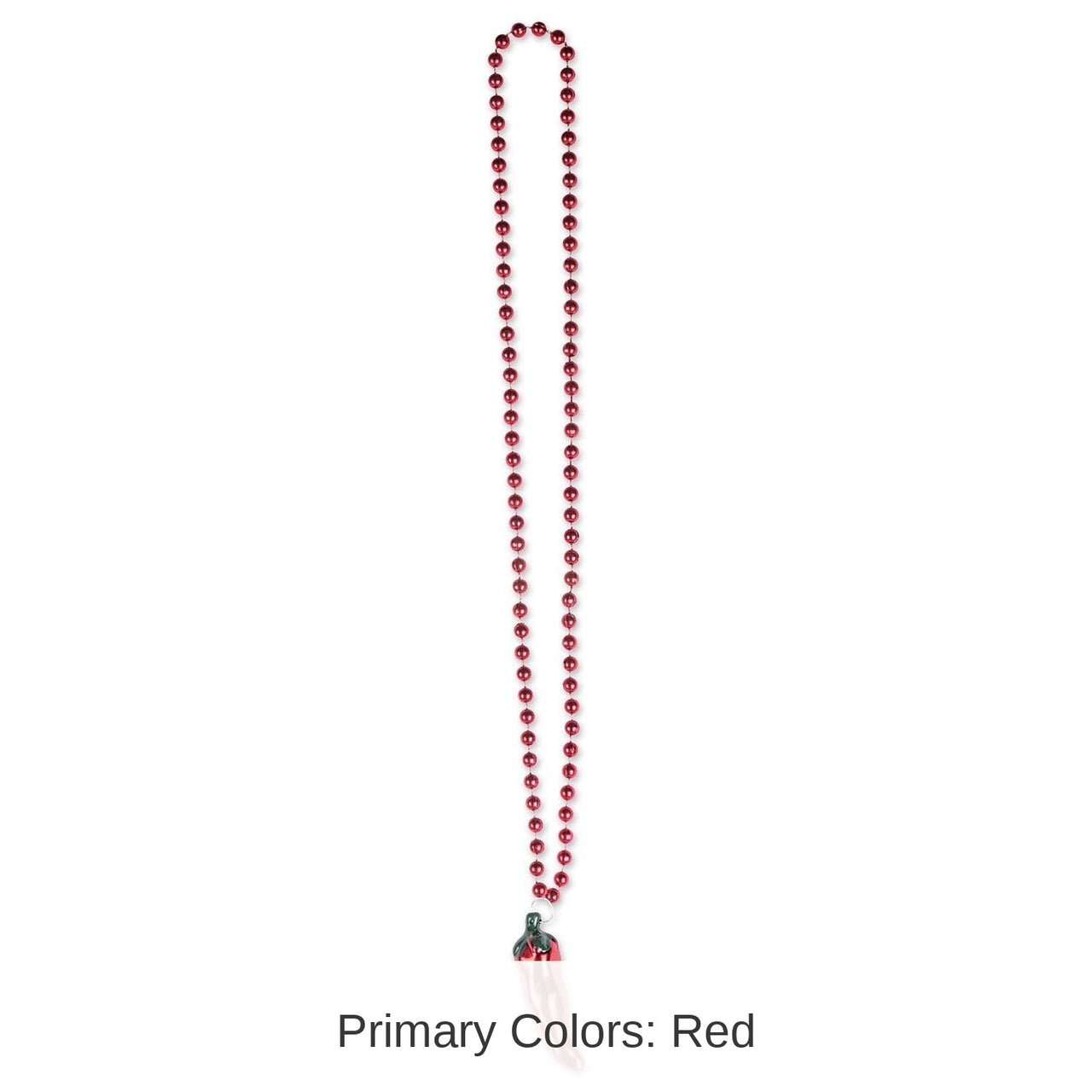 12 Pack Bulk Fiesta Bead Necklaces with Chili Pepper Medallion