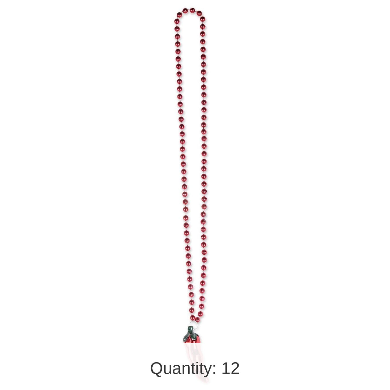 12 Pack Bulk Fiesta Bead Necklaces with Chili Pepper Medallion