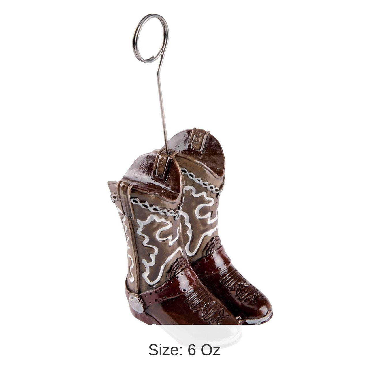 6 Pack Bulk Cowboy Boots Photo/Balloon Holder