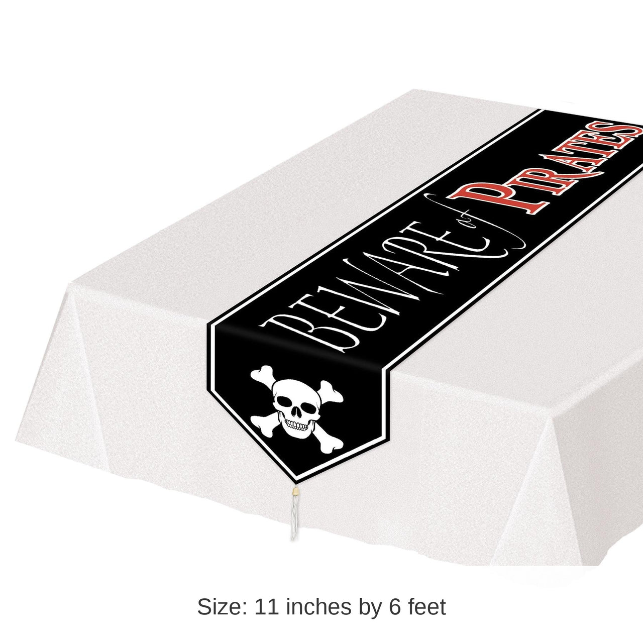 12 Pack Bulk Printed Beware Of Pirates Paper Party Table Runner