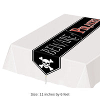 12 Pack Bulk Printed Beware Of Pirates Paper Party Table Runner