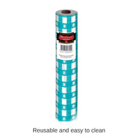 Gingham Party Table Roll - teal - plastic