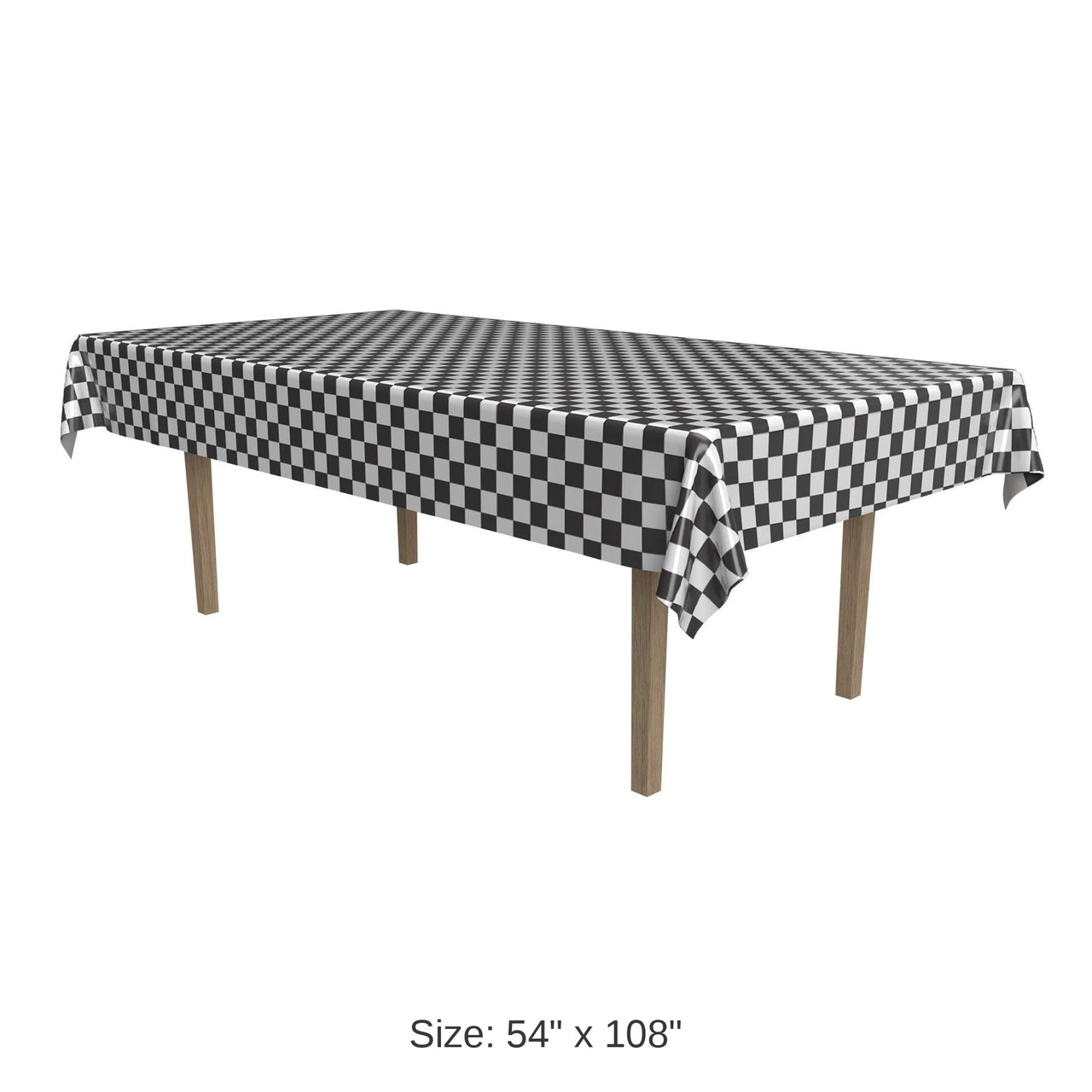 12 Pack Bulk Checkered Party Tablecover
