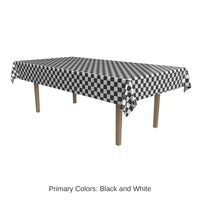 12 Pack Bulk Checkered Party Tablecover