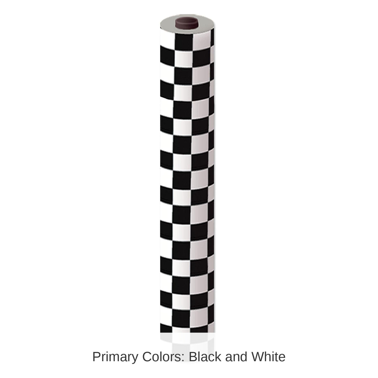 Black & White Plastic Checkered Party Table Roll