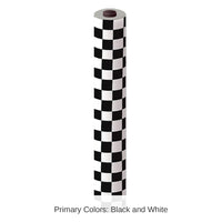 Black & White Plastic Checkered Party Table Roll
