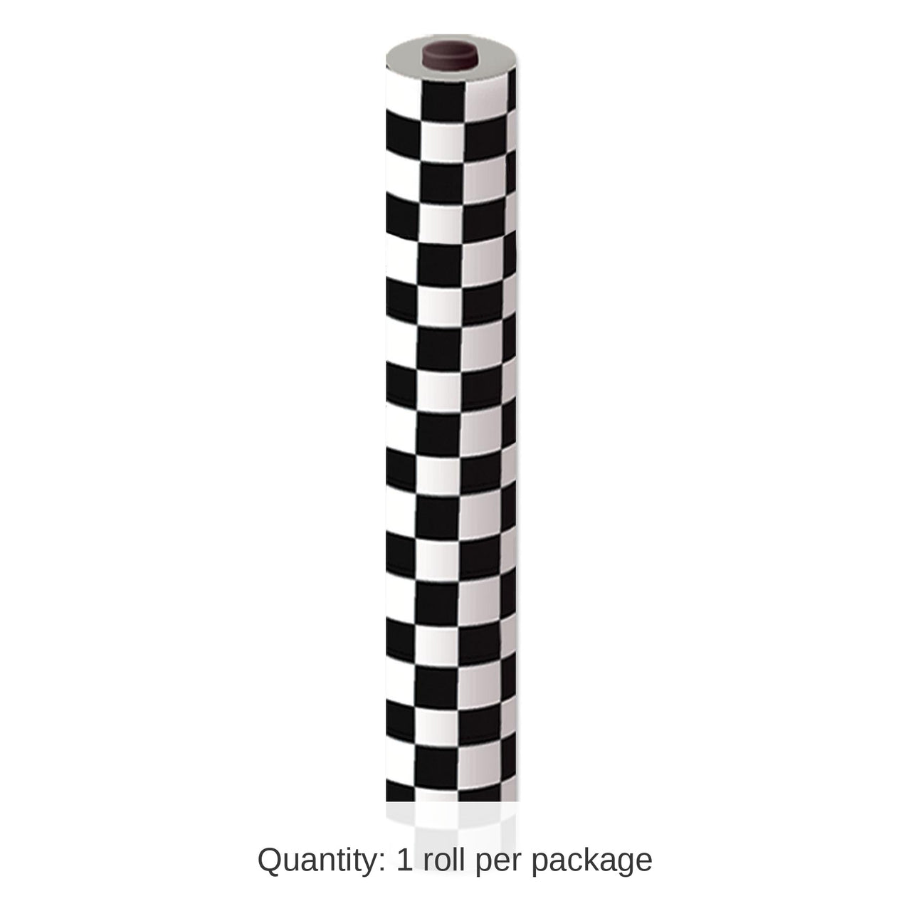 Black & White Plastic Checkered Party Table Roll
