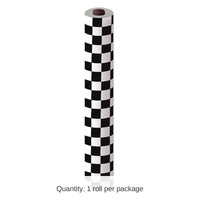 Black & White Plastic Checkered Party Table Roll