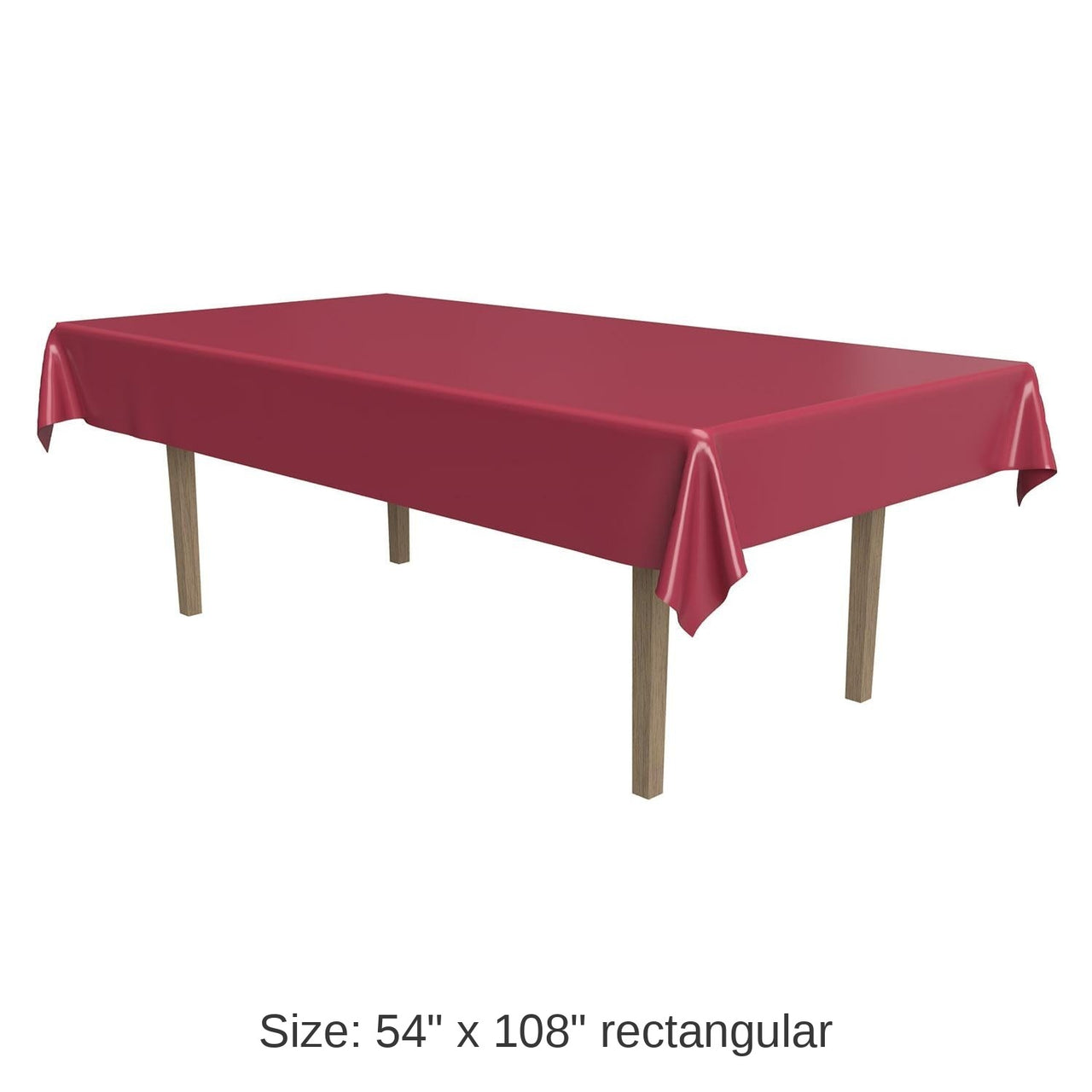 Bulk 12 Pack Bulk Burgundy Plastic Rectangular Party Tablecover