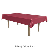 Bulk 12 Pack Bulk Burgundy Plastic Rectangular Party Tablecover