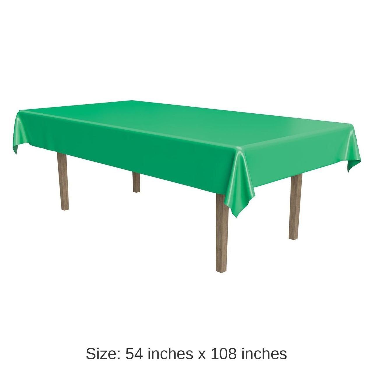 Bulk 12 Pack Bulk Green Plastic Rectangular Party Tablecover