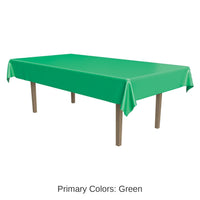Bulk 12 Pack Bulk Green Plastic Rectangular Party Tablecover