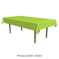 Bulk 12 Pack Bulk Lime Green Plastic Rectangular Party Tablecover