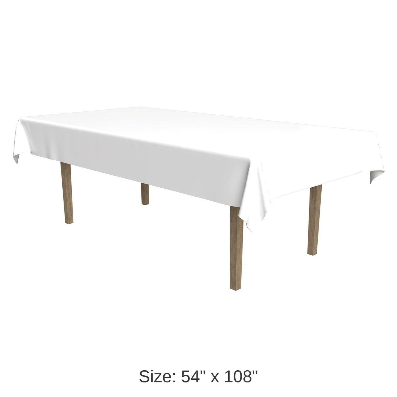 Bulk 12 Pack Bulk White Plastic Rectangular Party Tablecover