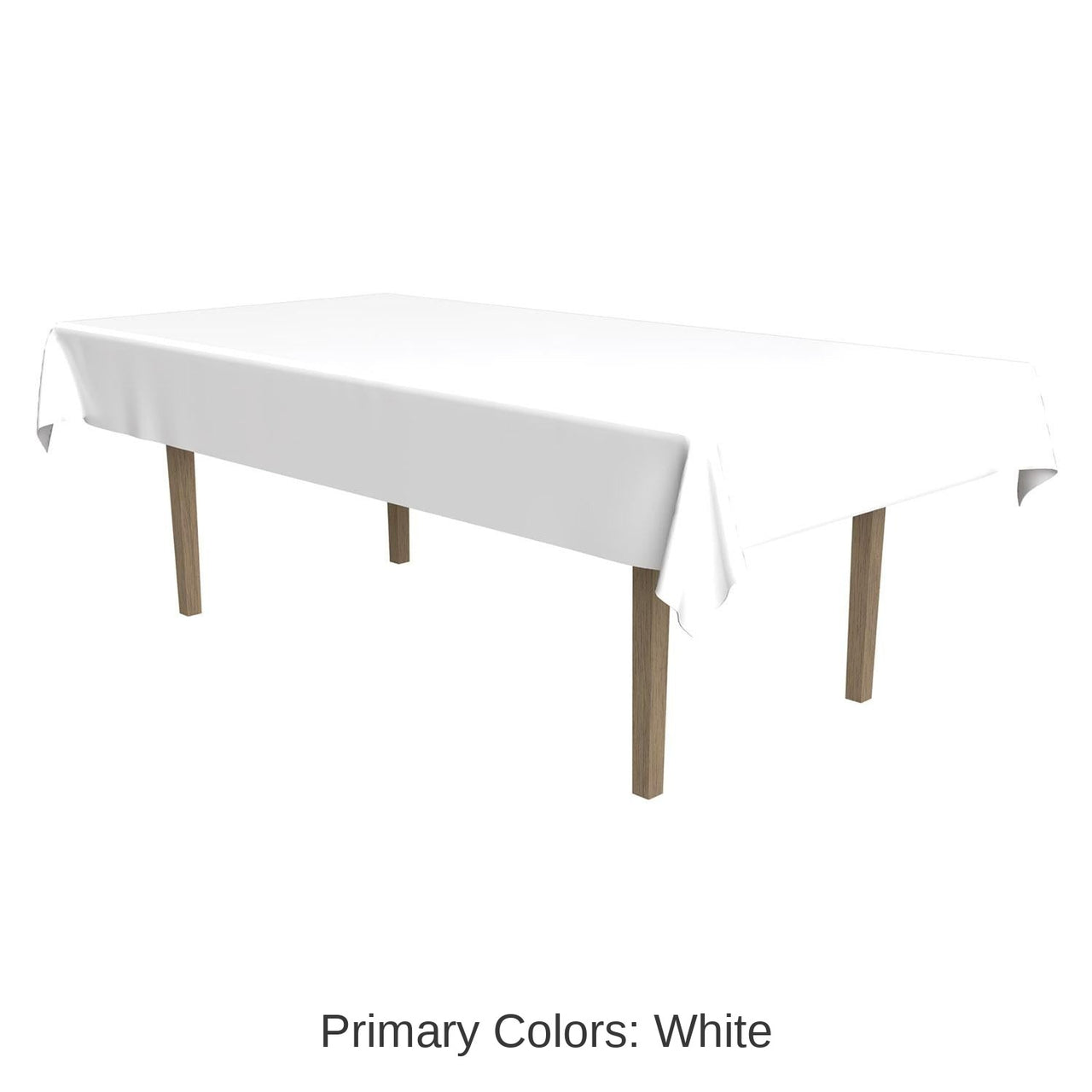 Bulk 12 Pack Bulk White Plastic Rectangular Party Tablecover
