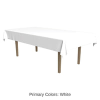 Bulk 12 Pack Bulk White Plastic Rectangular Party Tablecover