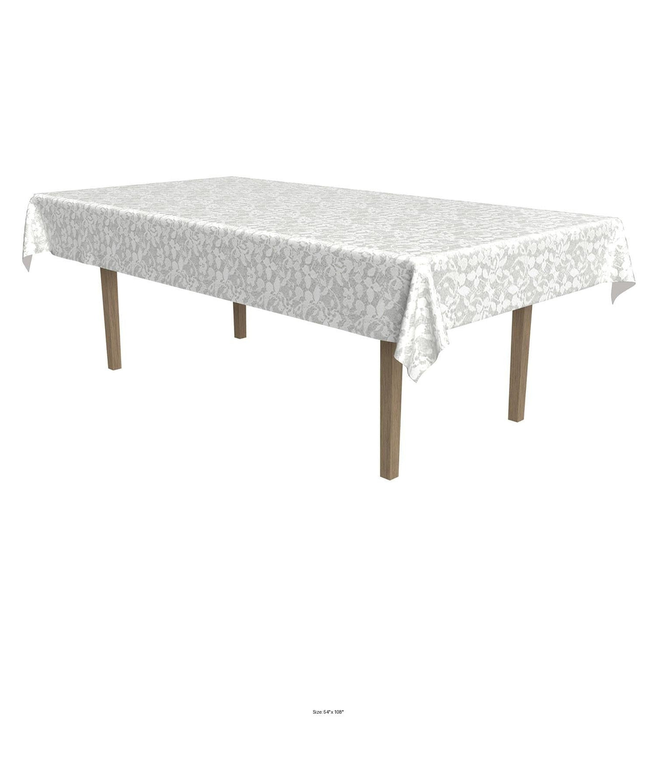 12 Pack Bulk Plastic Lace Rectangular Tablecover