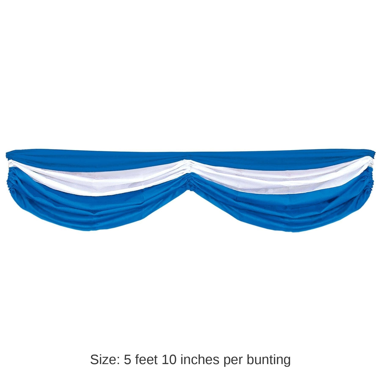 6 Pack Bulk Oktoberfest Fabric Bunting- Solid Blue and White