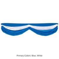 6 Pack Bulk Oktoberfest Fabric Bunting- Solid Blue and White