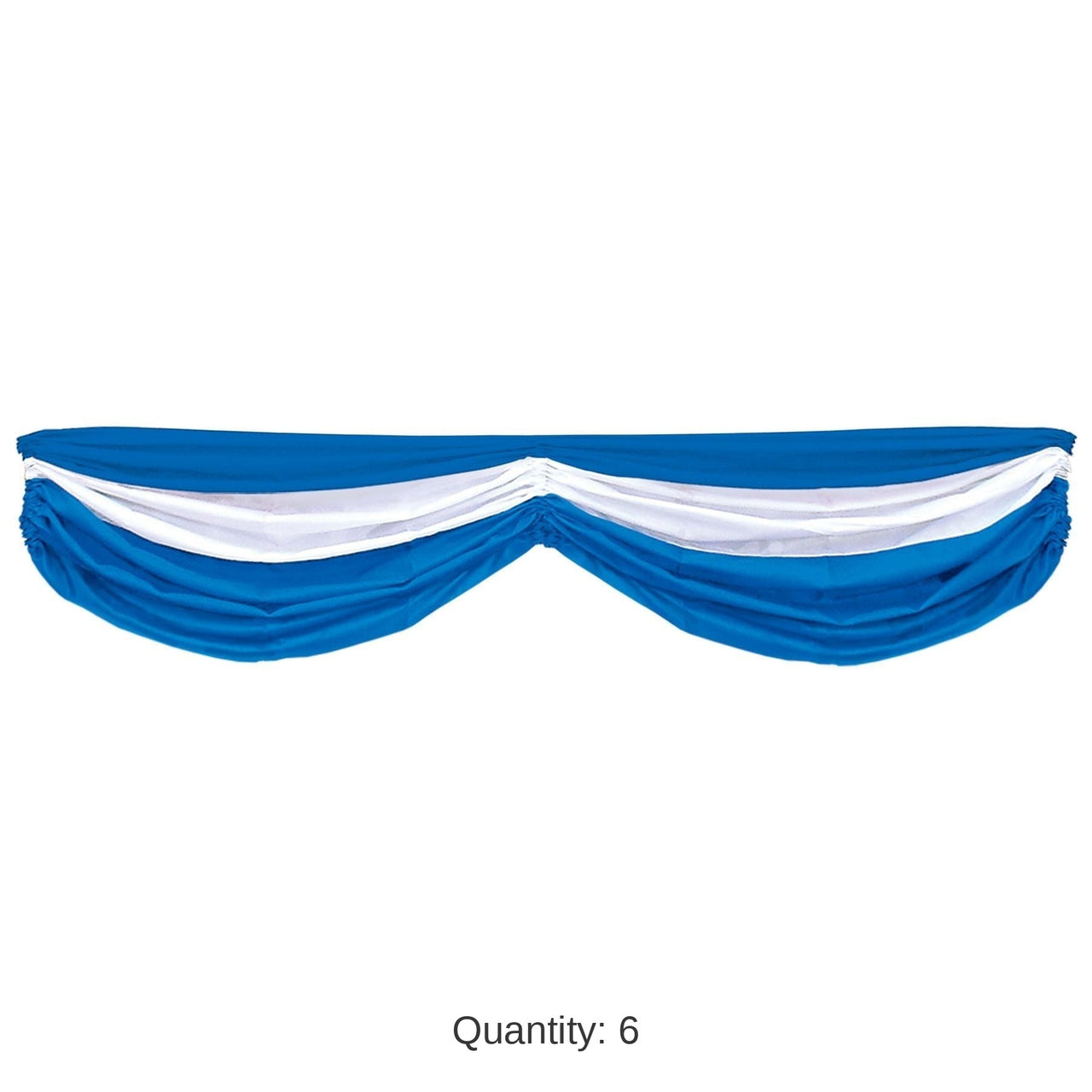 6 Pack Bulk Oktoberfest Fabric Bunting- Solid Blue and White