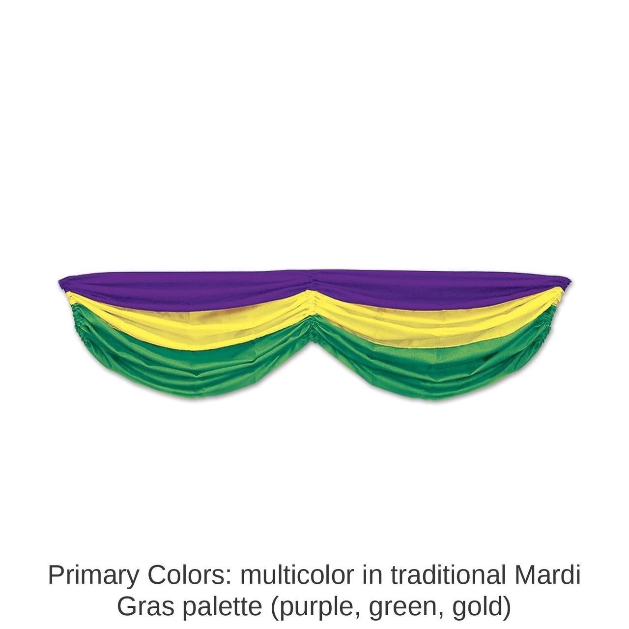 6 Pack Bulk Mardi Gras Fabric Bunting