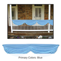 6 Pack Bulk Baby Shower Fabric Bunting - Light blue