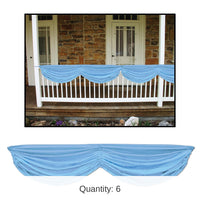 6 Pack Bulk Baby Shower Fabric Bunting - Light blue