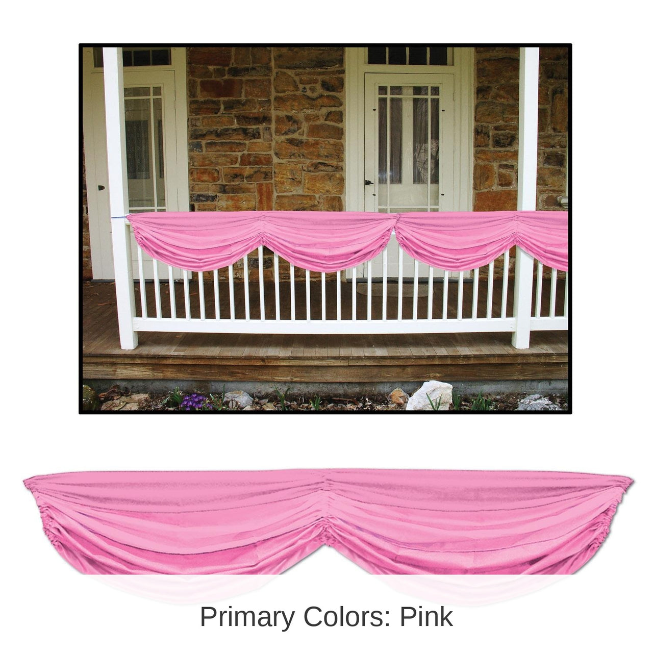 6 Pack Bulk Baby Shower Fabric Bunting - pink