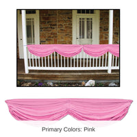 6 Pack Bulk Baby Shower Fabric Bunting - pink