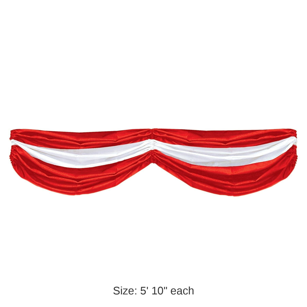 6 Pack Bulk Red/White Party Fabric Bunting