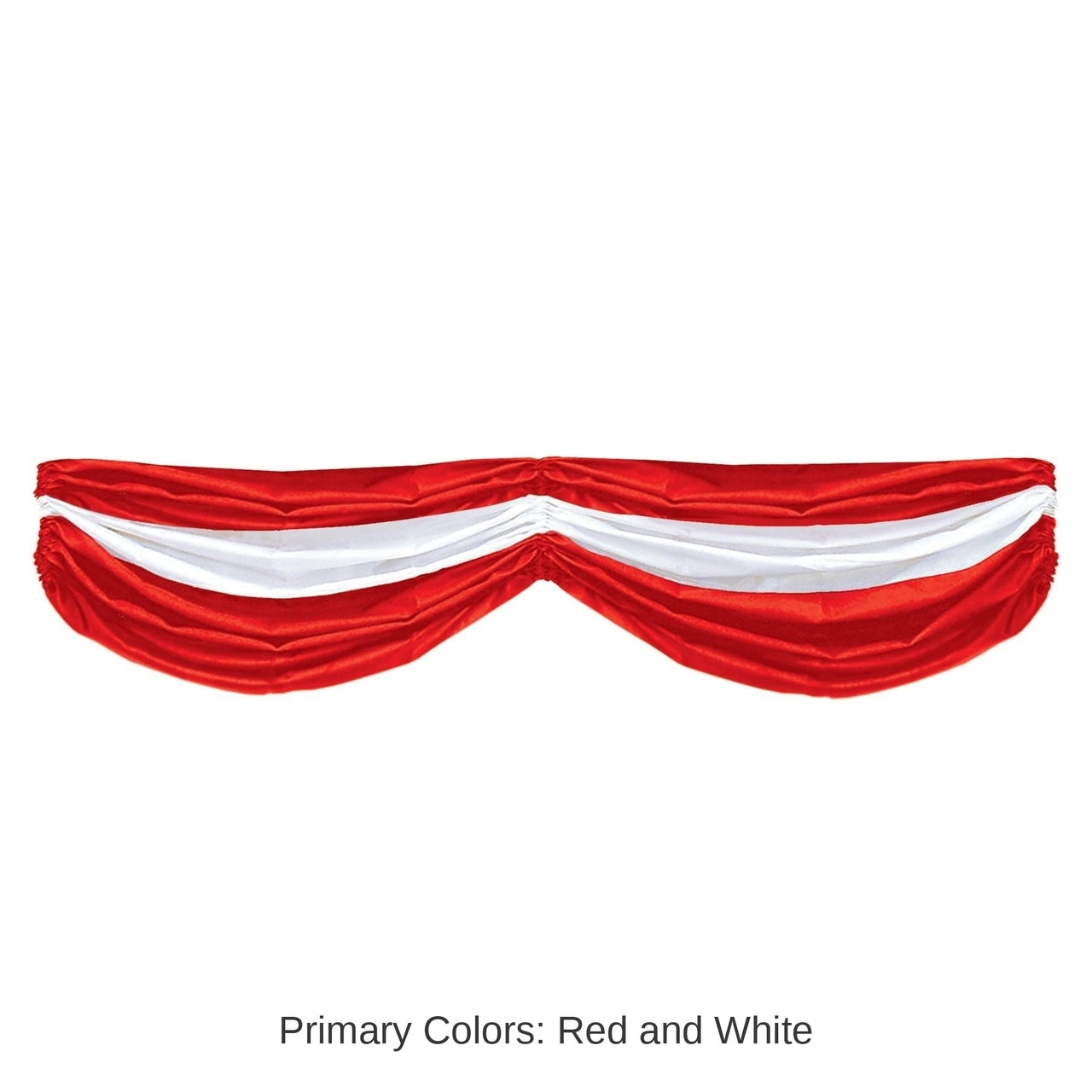 6 Pack Bulk Red/White Party Fabric Bunting