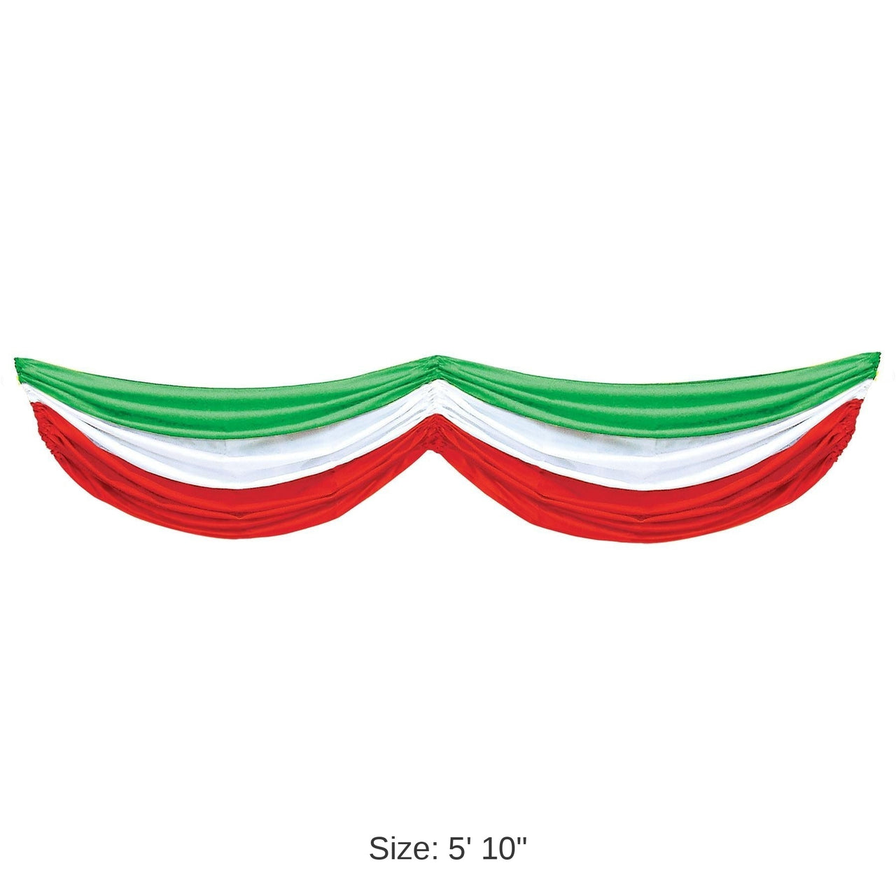 6 Pack Bulk Fiesta Red, White/Green Fabric Bunting