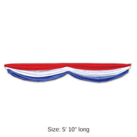 6 Pack Bulk Patriotic Fabric Party Bunting