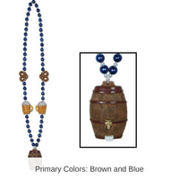 12 Pack Bulk Oktoberfest Bead Necklaces with Keg Medallion