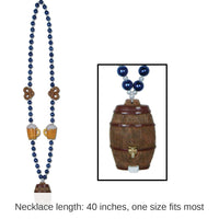 12 Pack Bulk Oktoberfest Bead Necklaces with Keg Medallion