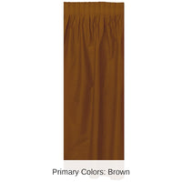 Bulk 6 Pack Bulk Chocolate Brown Plastic Party Table Skirt - self-adhesive