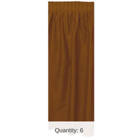 Bulk 6 Pack Bulk Chocolate Brown Plastic Party Table Skirt - self-adhesive